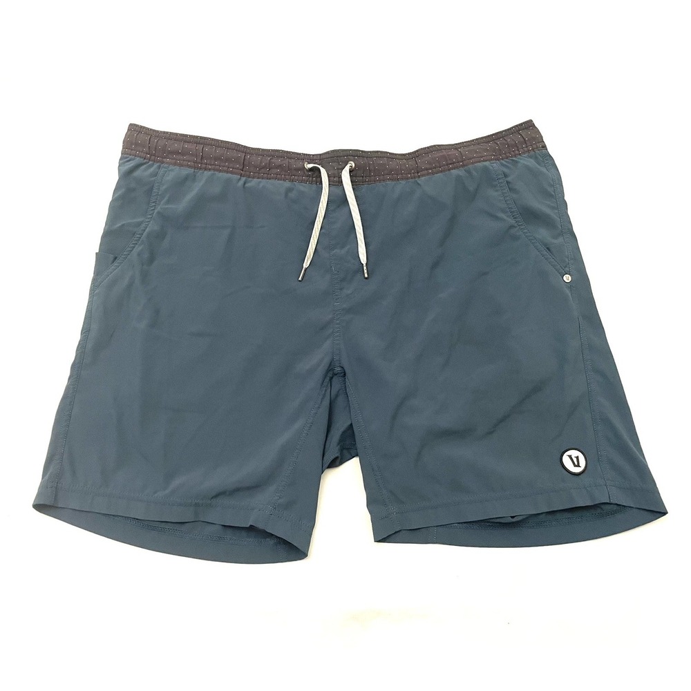 Vuori Kore Shorts Lined Men's XXL Blue Stretch Wicking Quick Dry Workout 7"